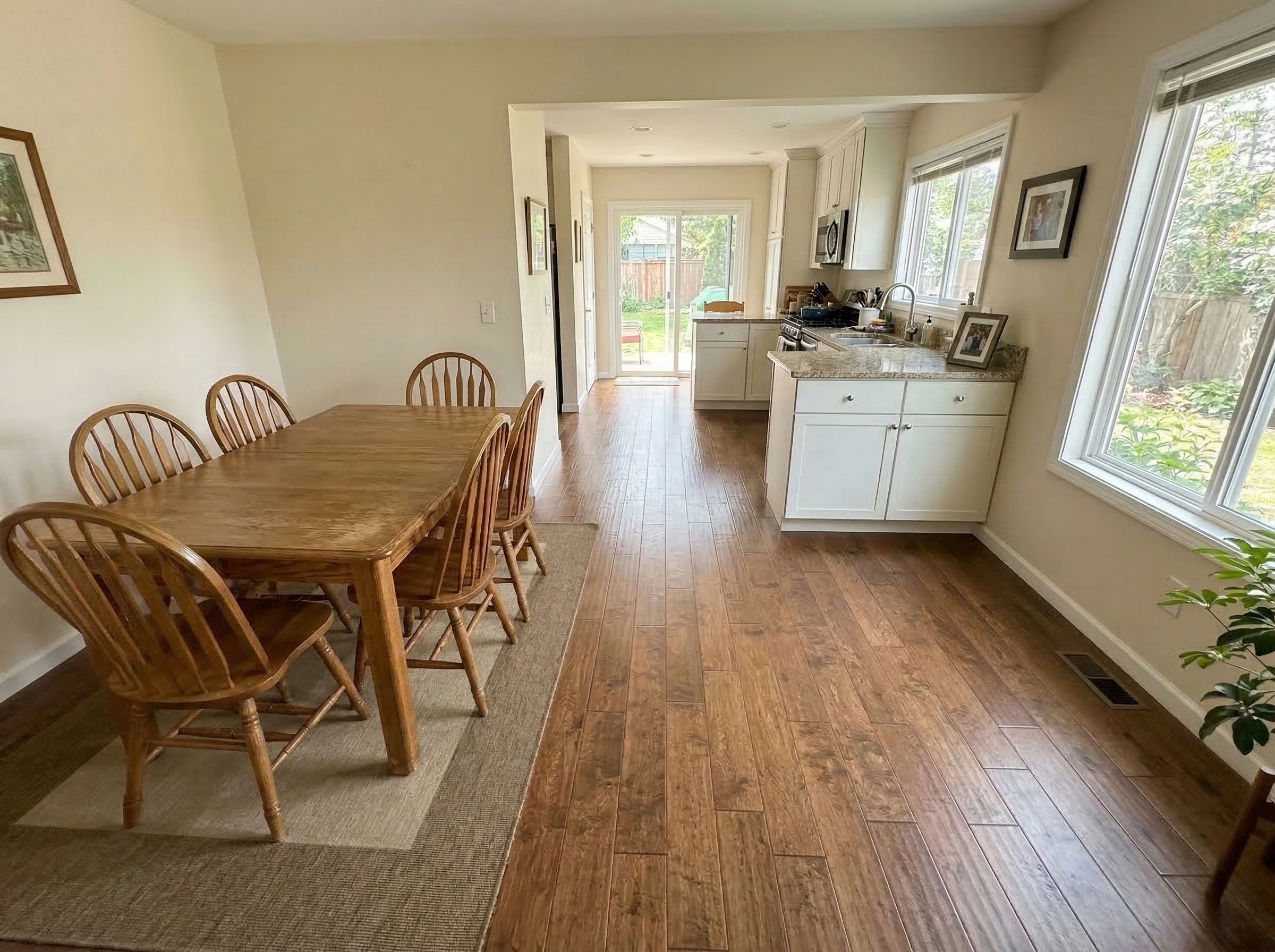 Living room flooring installation